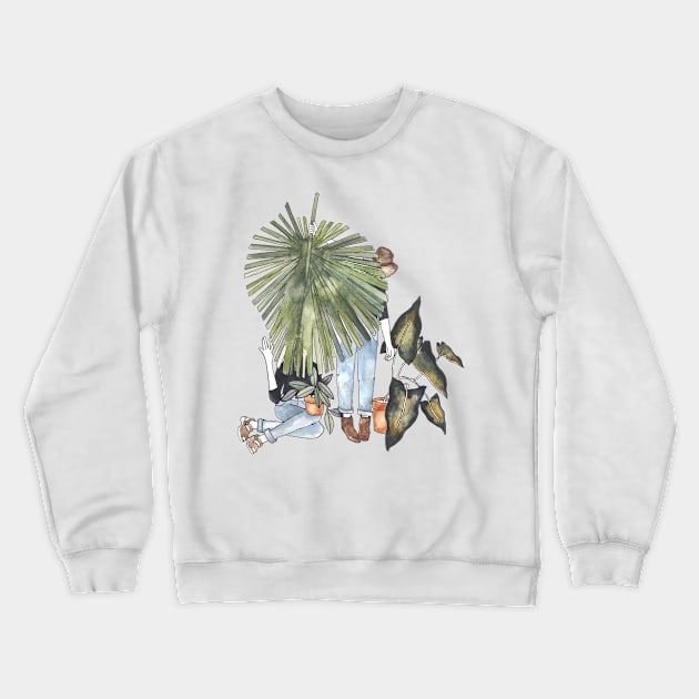 Florence and her Plant Bestie Crewneck Sweatshirt by themintgardener